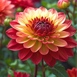 Георгин Оникс Найт купить по цене от 590р. в интернет-магазине «Посадика» с доставкой почтой в в Снегирие и по всей России – [изображение №1].